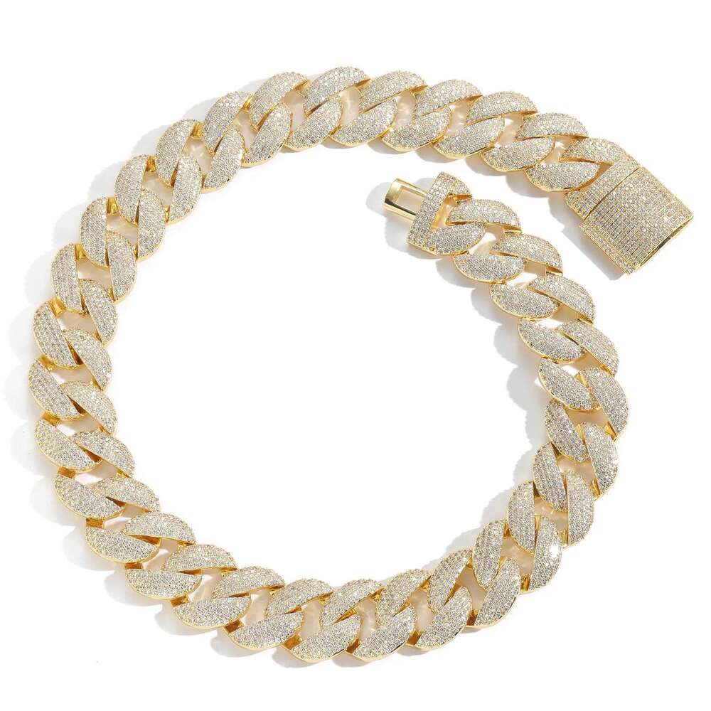 Luxury designer 22mm Bubble Cuban Chain Hip Hop 5 row Ice out vvs Moissanite Necklace Men's Necklace with free shipping