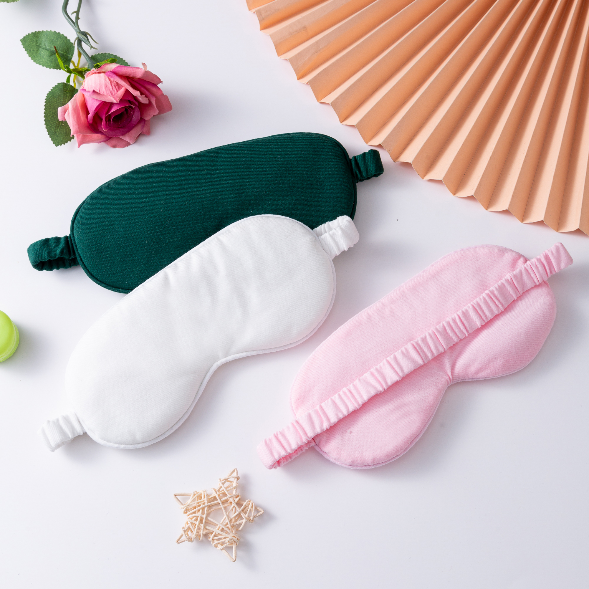 Double-sided imitation cotton fabric light-blocking sleep eye mask, breathable for travel and outdoor use, all-cotton eye protection mask,