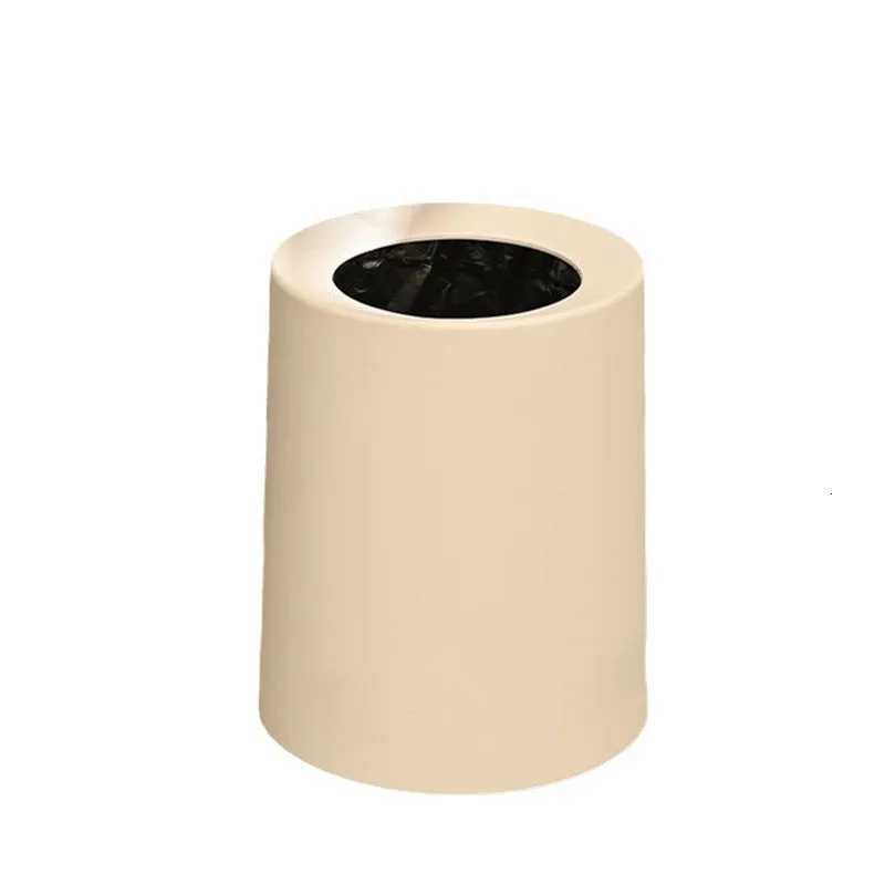 Nordic Trash Can Double-layer Household Simple Living Room Bedroom Kitchen Bathroom Office Creative Toilet Round Cylinder C251120