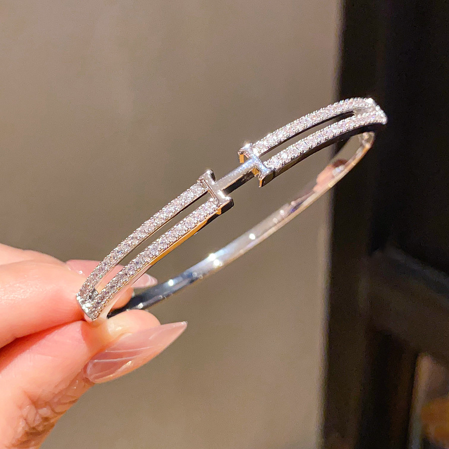 Fashionable New Double Layer Design Exquisite Small Diamond Inlaid Charming Women s High Quality Gift Bracelet