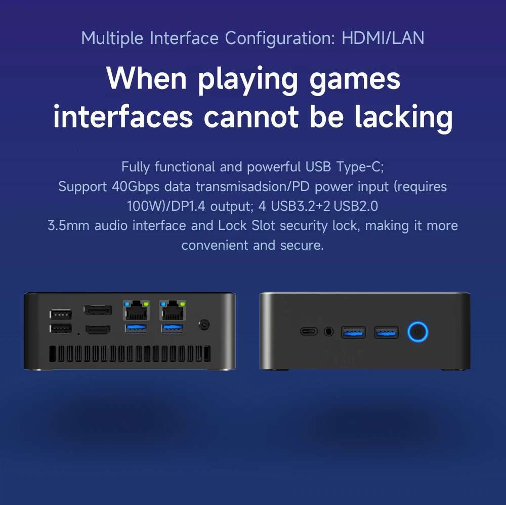 MLLSE K2 Mini PC AMD Ryzen 7 7735HS 8C/16T DDR5 16GB RAM 1TB ROM SSD Window 11 Pro BT5.0 WiFi5 Desktop Gaming Computer