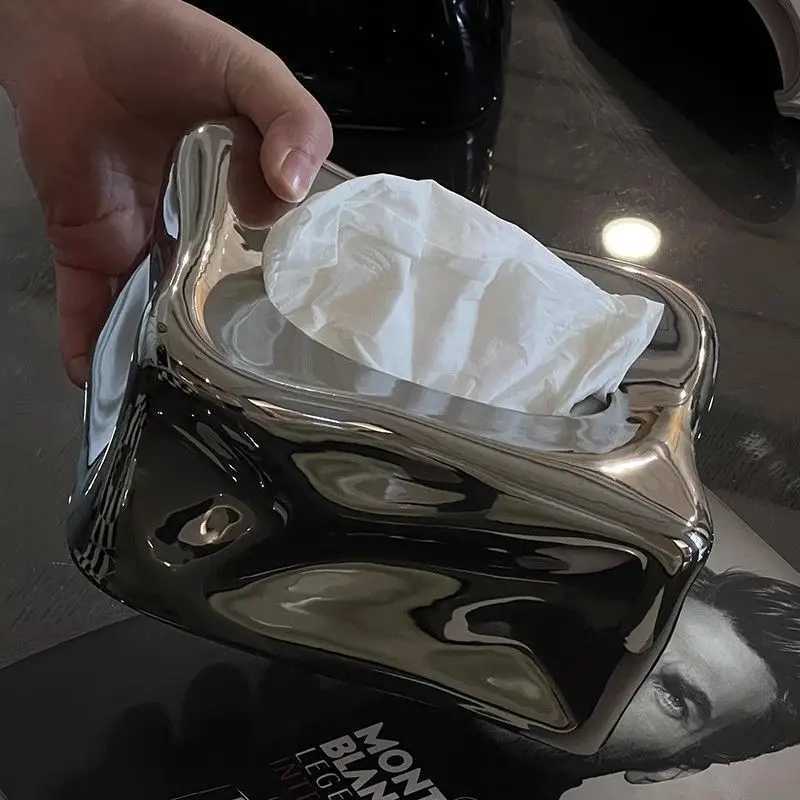 Ins Luxury Creative Ceramic Tissue Box Holder for Living Room Home Desktop Decor C251120