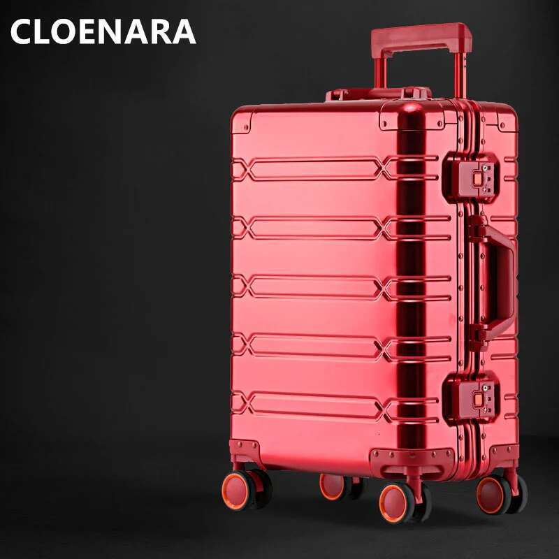 COLENARA 20"24"29 Inch Suitcase Aluminum Alloy Frame Super Thick Trolley Case Business Password Waterproof Rolg Lage