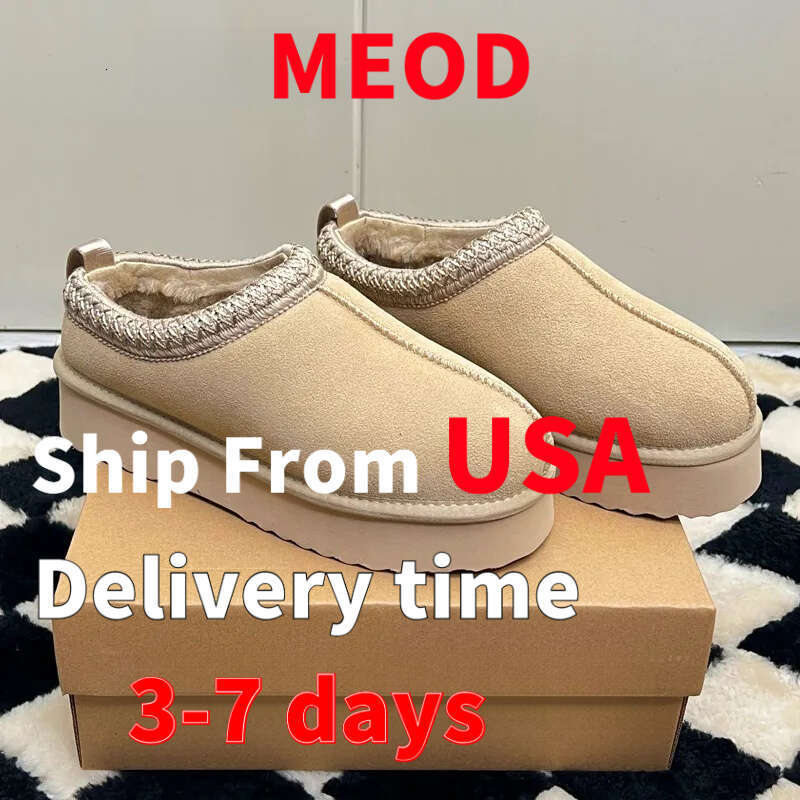 MEOD-Slippers Shoes Platform Snow Boots Designer Womens Classics Ultra Mini Chestnut Wool Slides Fluffy Leather Women Slider Best Quality With Box