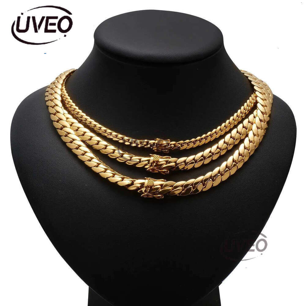6mm-10mm 304 Stainless Steel Snake Chain Necklace Bracelet Real Gold Plated Jewelry