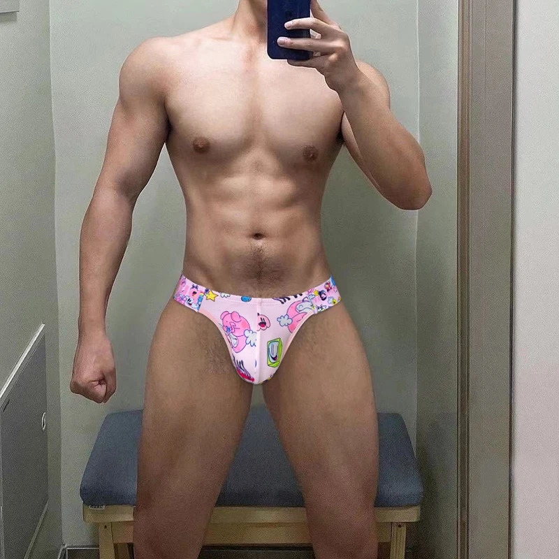 Mens underwear fabric sexy Modal color summer pattern bikini mens anime with high fork horn n hip lifting MP296 250417
