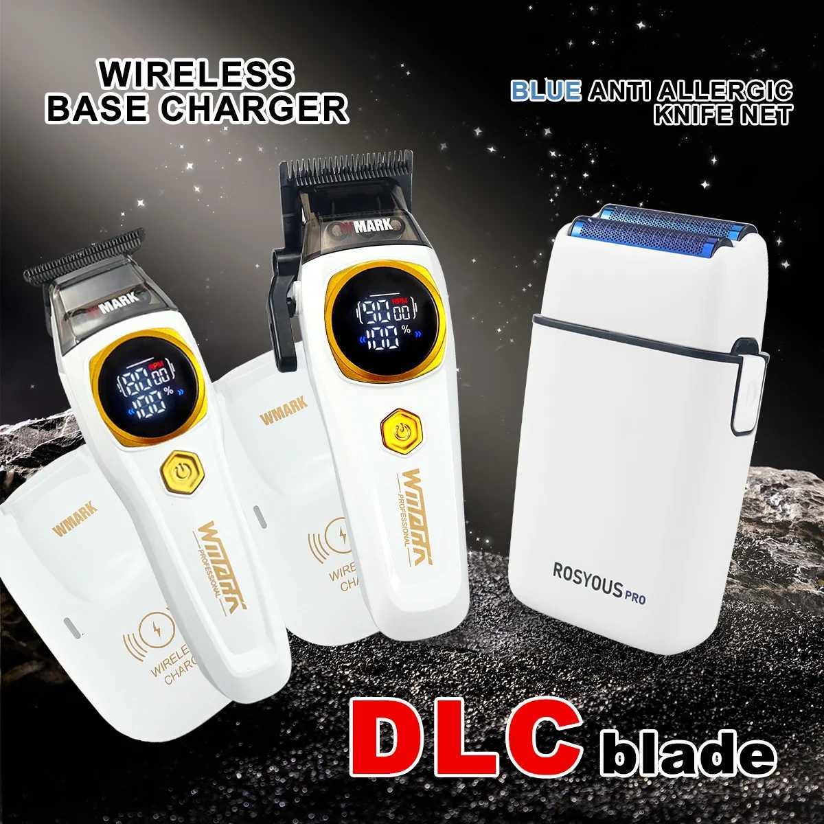 Hair Clippers Men Professional Kit Brushless Motor DLC Blade Wireless Base Charger 10000RPM Mens Haircut Machine Barber ShopT251120