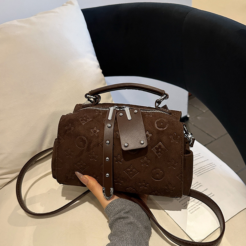 Cross-Body Bag Pillow Bag Fashionable Go Out All Kinds Of Boston Handbag Exquisite Shoulder Senior Sense Matte Bag