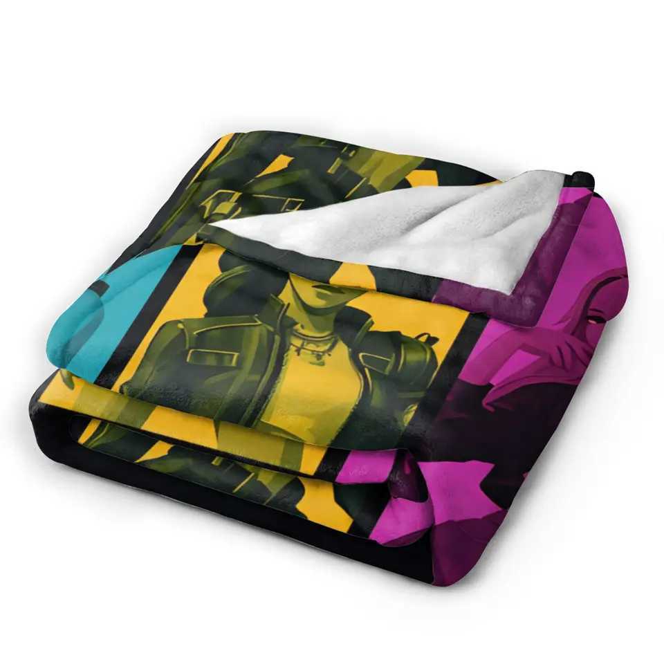 Warm Soft BlanketBoy Girl Camping KPop Demon Hunters Throw Blanket Flannel Bedspread For Couch Bed Graphic Sofa Bed Cover H251120