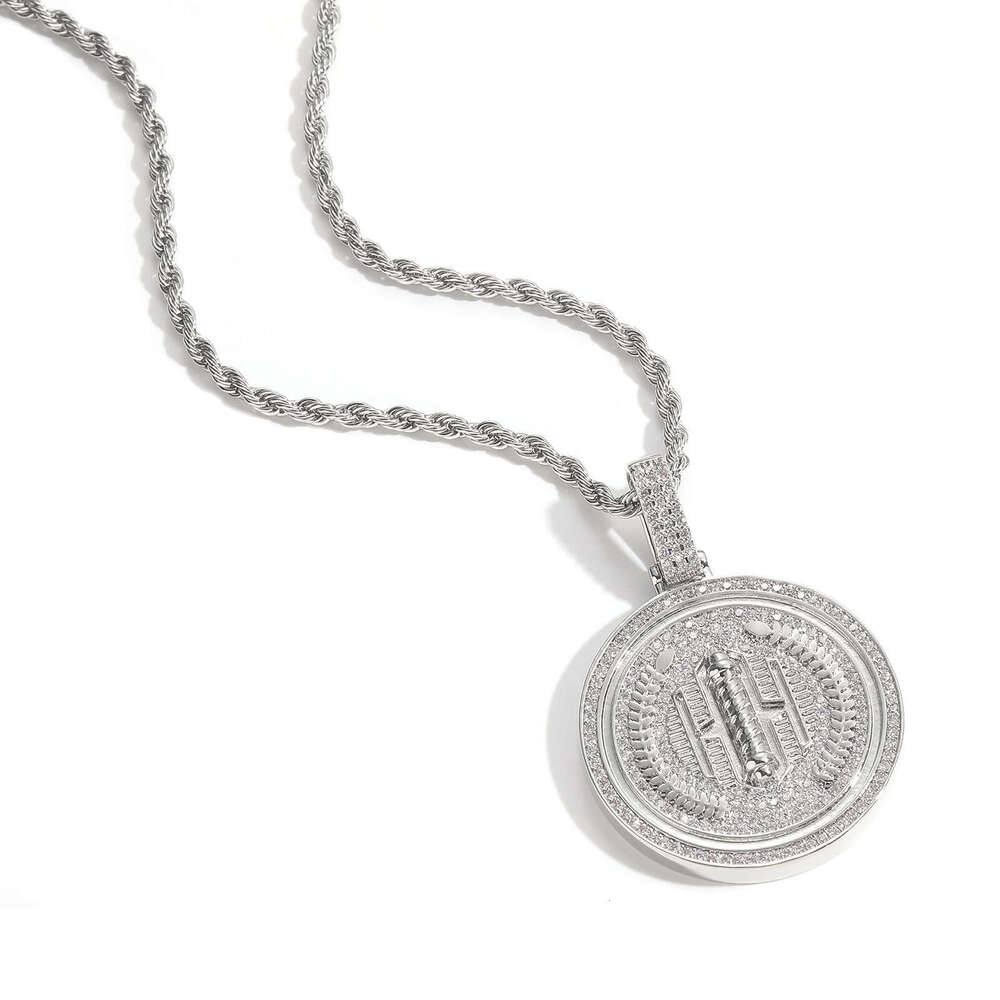 Luxury designer launches Ice out VVS Moissanite round pendant, Hip Hop pendant necklace for men and women with free shipping