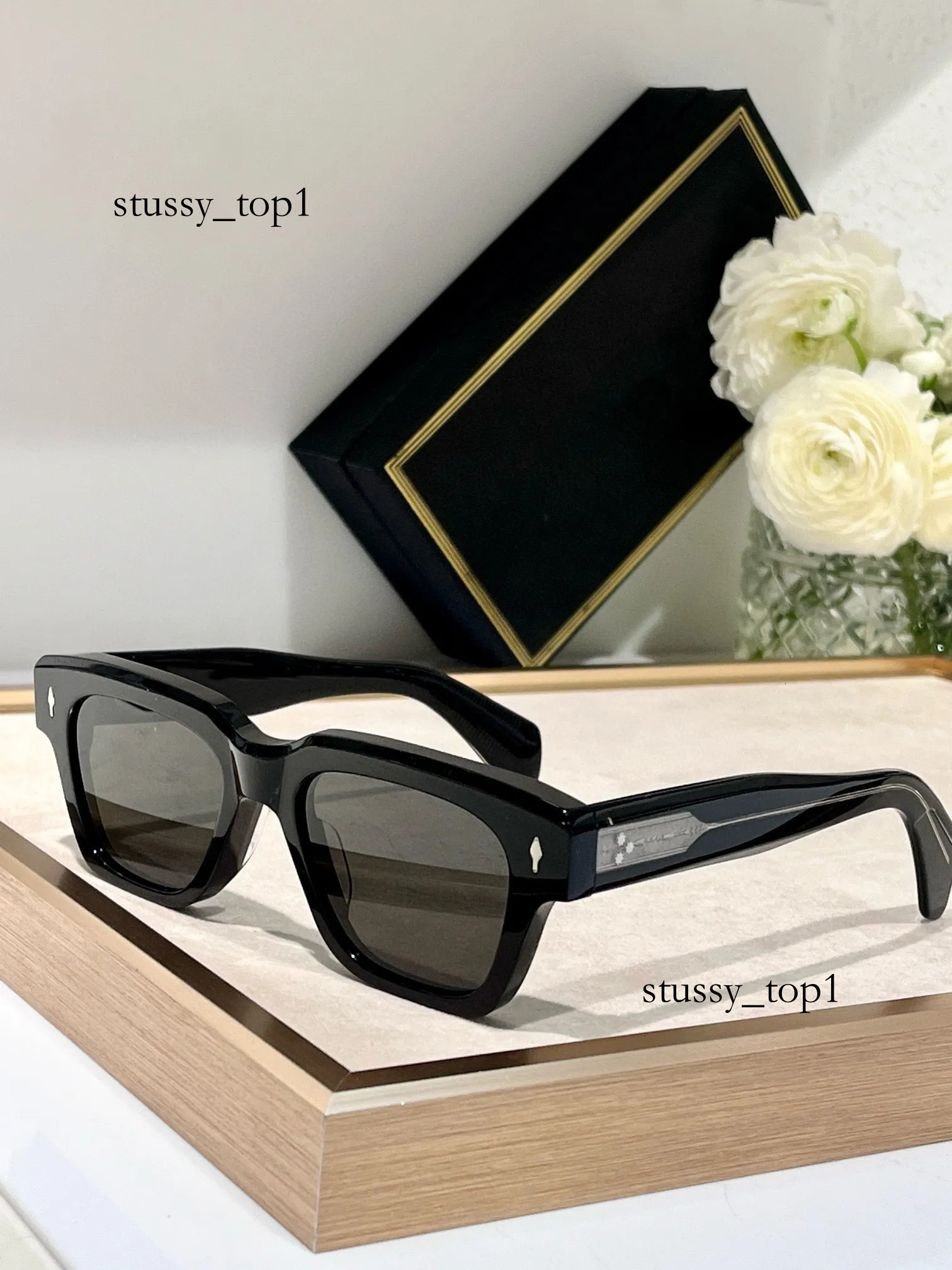 High Quality Hot Sales Designer Jaquesmariemage Sunglasses Sunglasses Brand Luxury Men Women Famous Rectangle Style Uv400 Protective Jaquemues Sunglass 49A 089