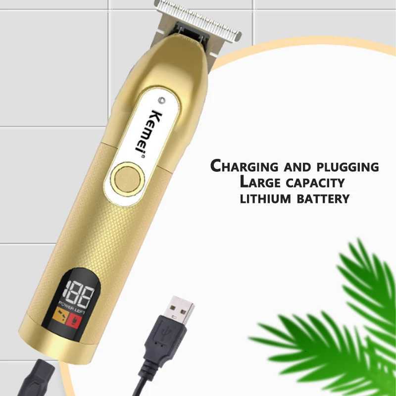 Kemei 1760 Cordless Professional Hair Clipper For Men Grooming Beard Hair Trimmer Electric Edge Hair Cut Machine RechargeableT251120