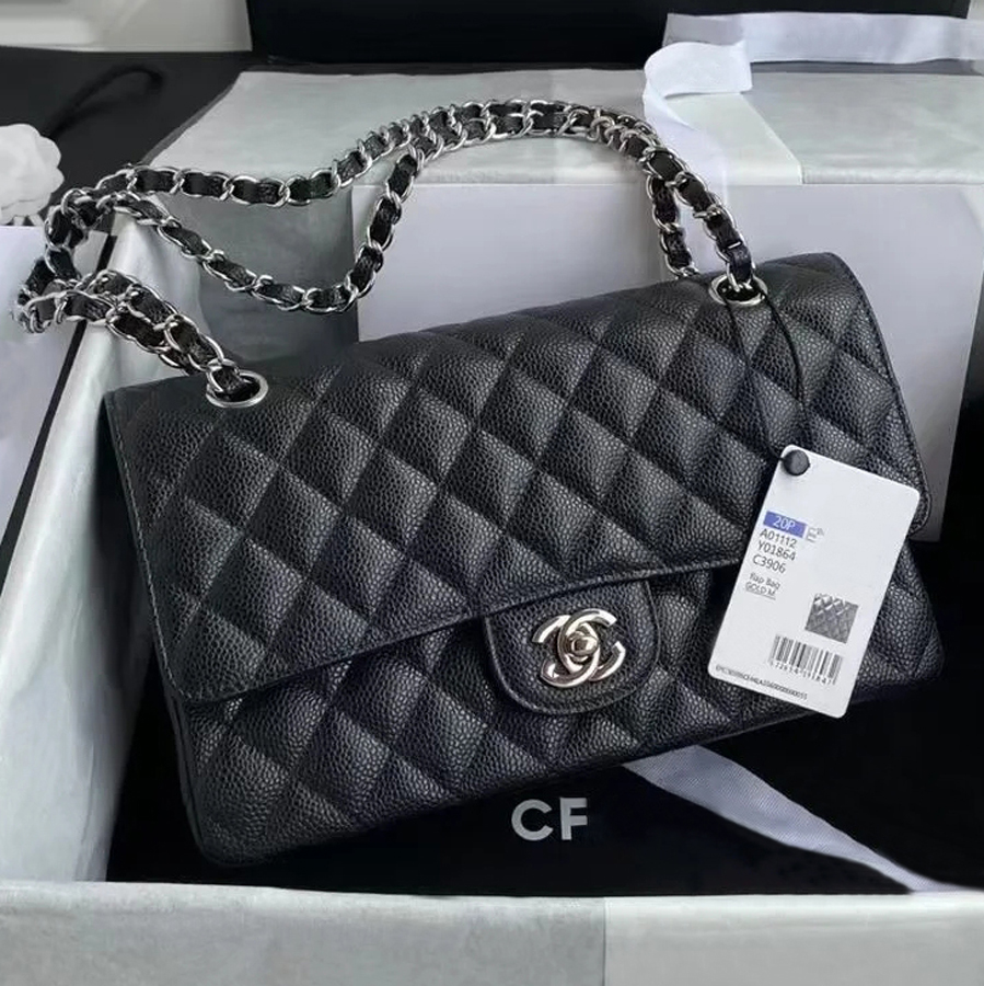 Designer bags Shoulder Bag Luxury Classics Caviar High Quality Plaid Buckle Flap Handbag Silver Gold Chain Leather Metal Letter Gold Silver Color Women's Fashion bag