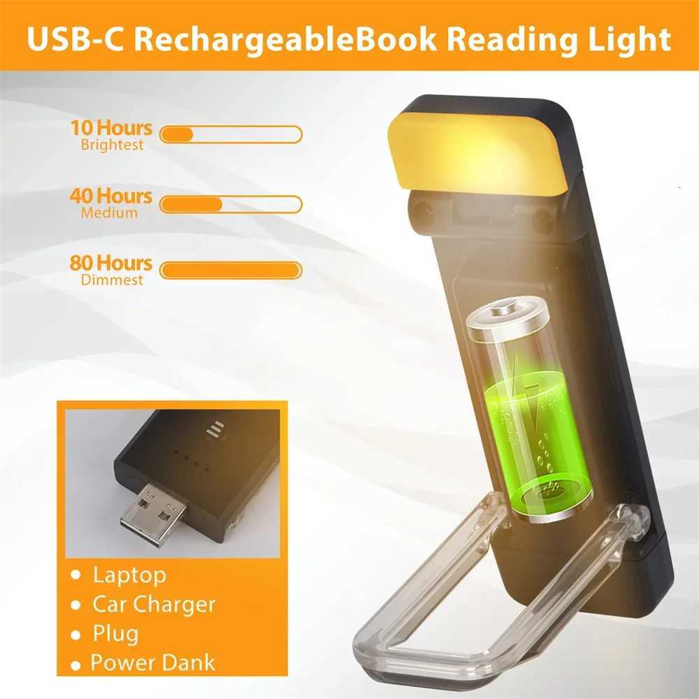 USB Rechargeable Bookmark Book Light With Timer Clip-on Reading Light Adjustable Led Read Light Portable Bedside Light Read Lamp M251120