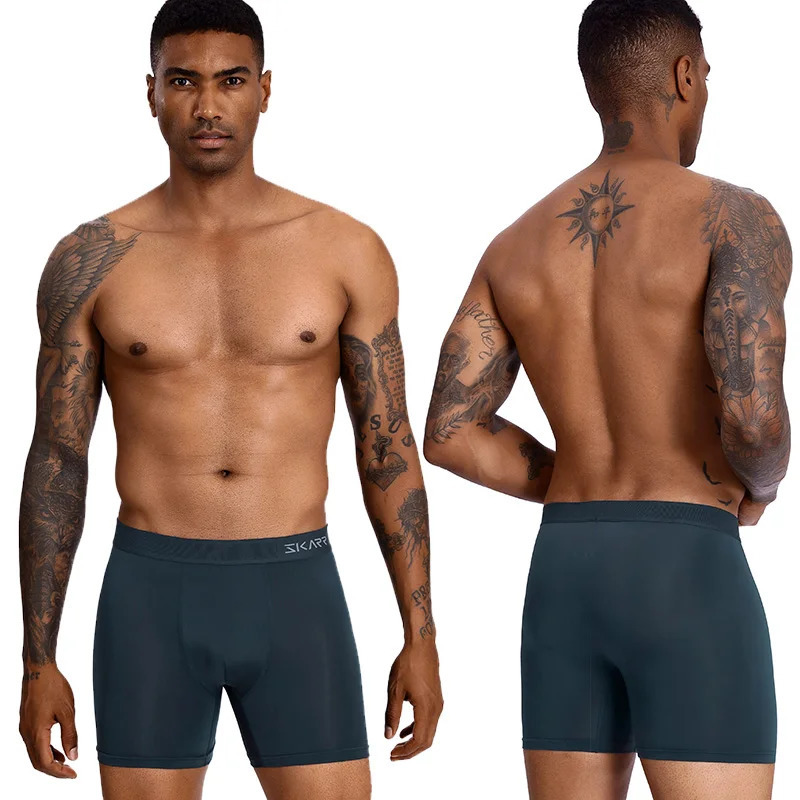 5 mens underwear polyester boxing bag sexy shorts ice silk pants 250417