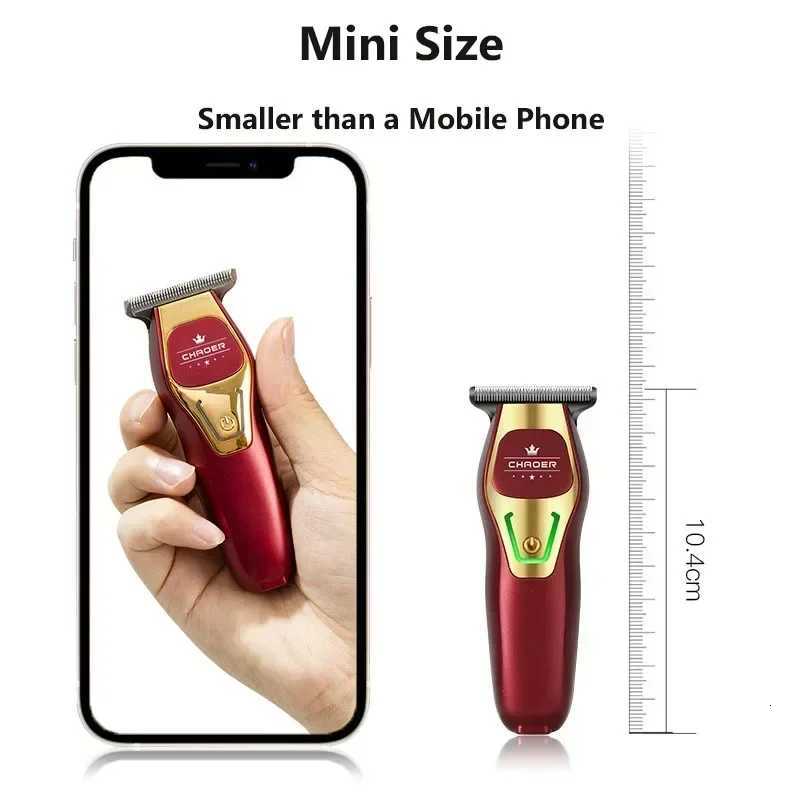 Mini Professional Hair Trimmer Powerful Men 0 MM T Blade Powerful Electric Clipper Rechargeable Barber Haircut Machine ShaverT251120