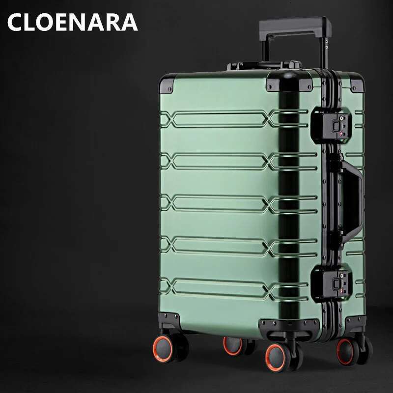 COLENARA 20"24"29 Inch Suitcase Aluminum Alloy Frame Super Thick Trolley Case Business Password Waterproof Rolg Lage
