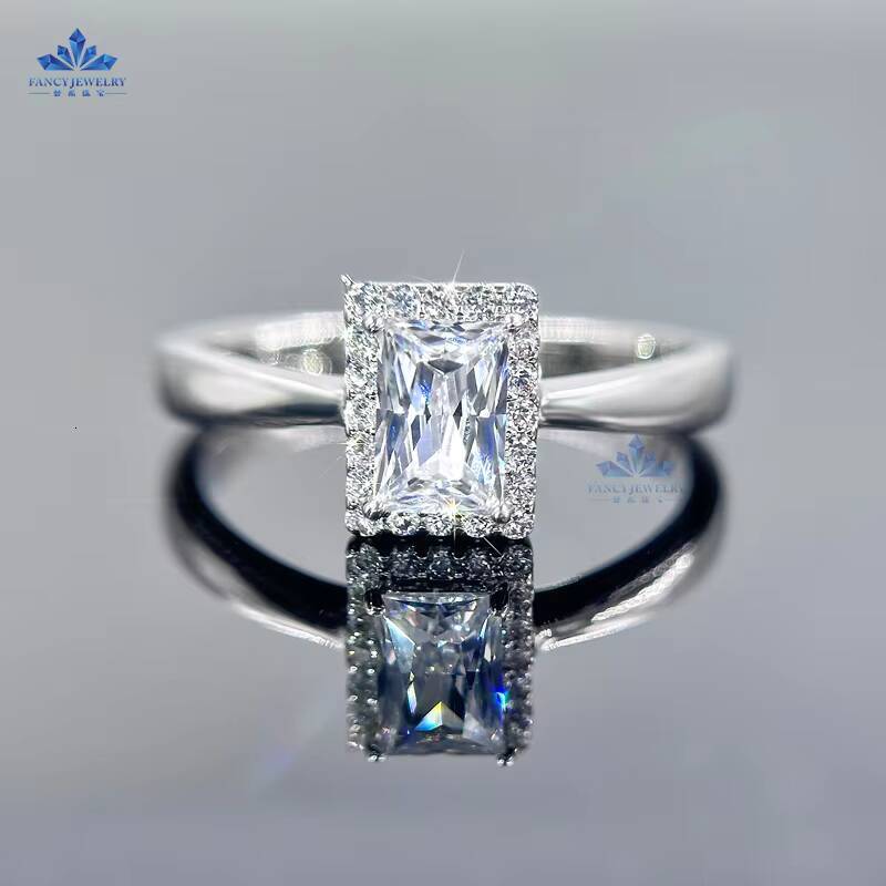 Fancy Jewelry Custom Fine Jewelry 925sliver 14K 18K Gold GRA VVS Diamond Wedding Ring Woman Engagement Moissanite Ring for Women