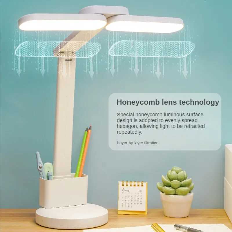 LED Table Lamp Eyes Protection Touch Dimmable Led Table Lamp Dormitory Bedroom Reading USB Rechargable Desk Lamp M251120
