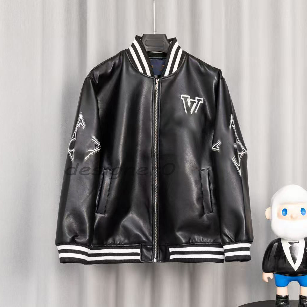 Men's Jackets Designer High quality New runway Style Stand Up Collar Long Sleeve Zipper coat Logo Embroidered Baseball Jacket Loose fit jacket coat for men