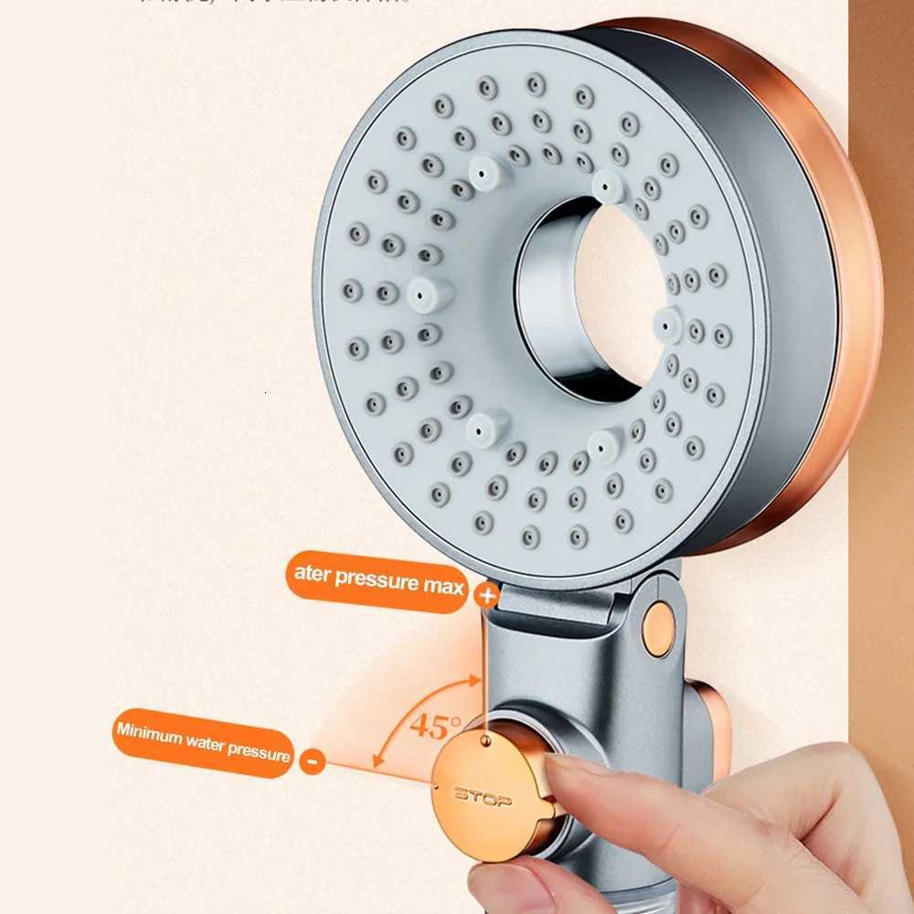 double-sided unique shower head bathroom 3 kinds of spray water-saving filter round rainfall adjustable nozzle booster sprayerM251120