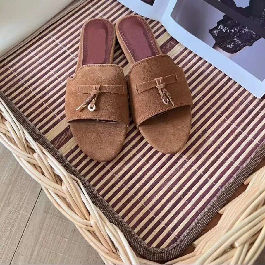 High Quality Suede Slides Womens Slip-on Slippers Summers Beach Ladies Platform Flip ps Female Casual Walking Sandals