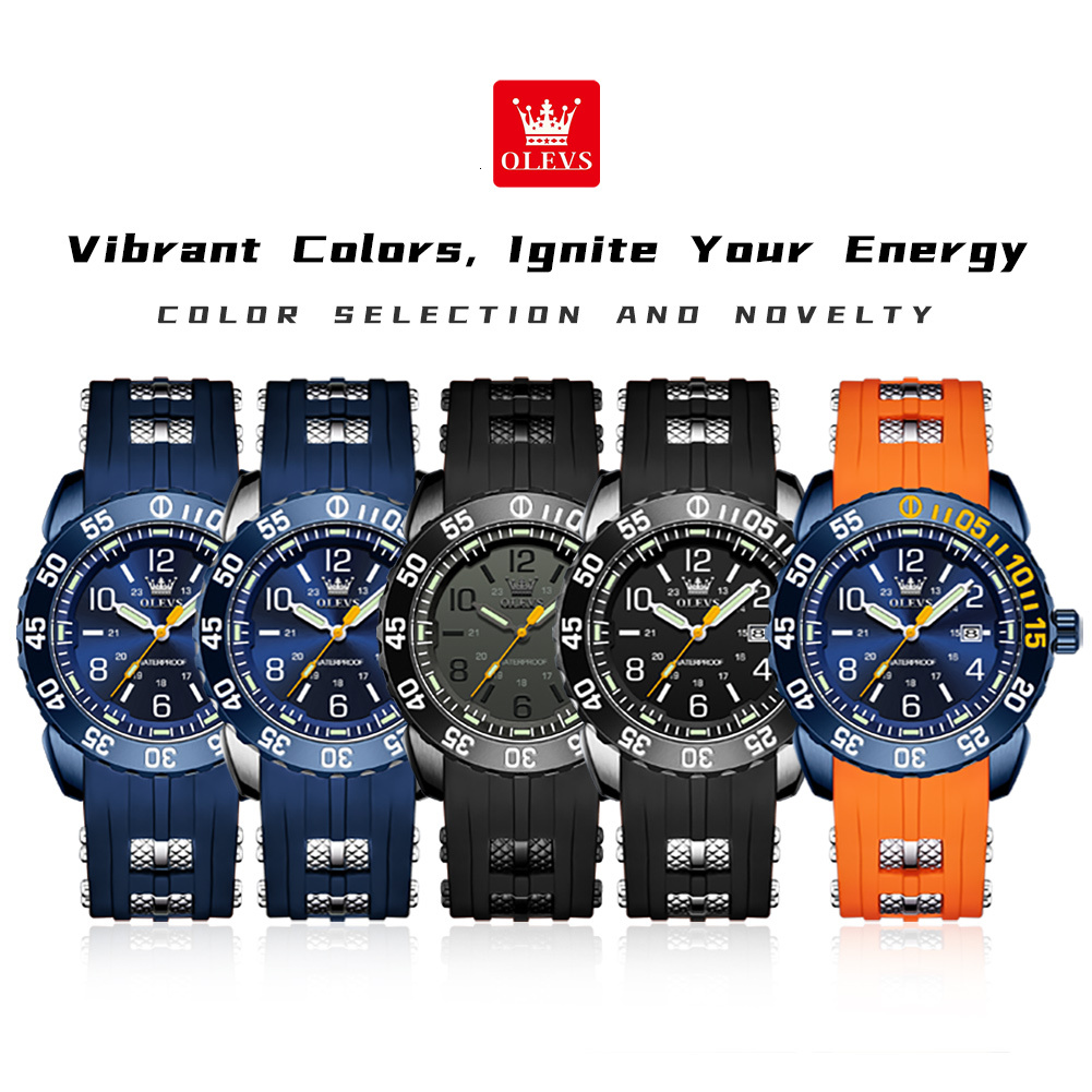 OLEVS Designer Men's Watches Are Particularly Elegant Multi-functional Waterproof Quartz Watches Men's Quartz Luxury Watches, Free Delivery 
