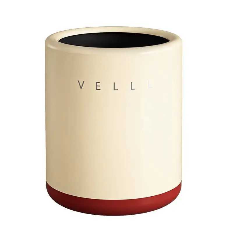 Nordic Double-layer Wastebasket Household Trash Can Living Room Light Luxury Kitchen Bathroom Large-capacity Sanitary Bucket C251120