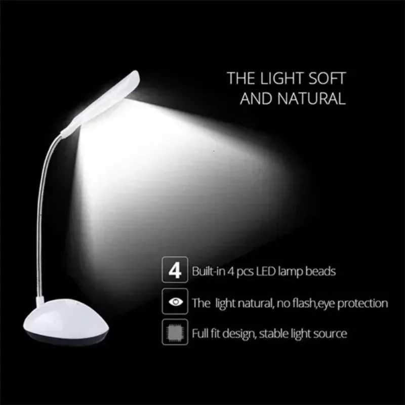 1 Pc Foldable Portable LED Desk Lamp Children Eye Protection Student Study Reading LED Table Lamp Does Not Include Battery M251120
