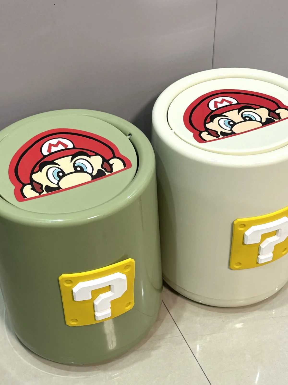 Creamy Wind Trash Can Cartoon Large Capacity Personty Cute Shake Lid Creative Home With Lid High Appearance Level C251120