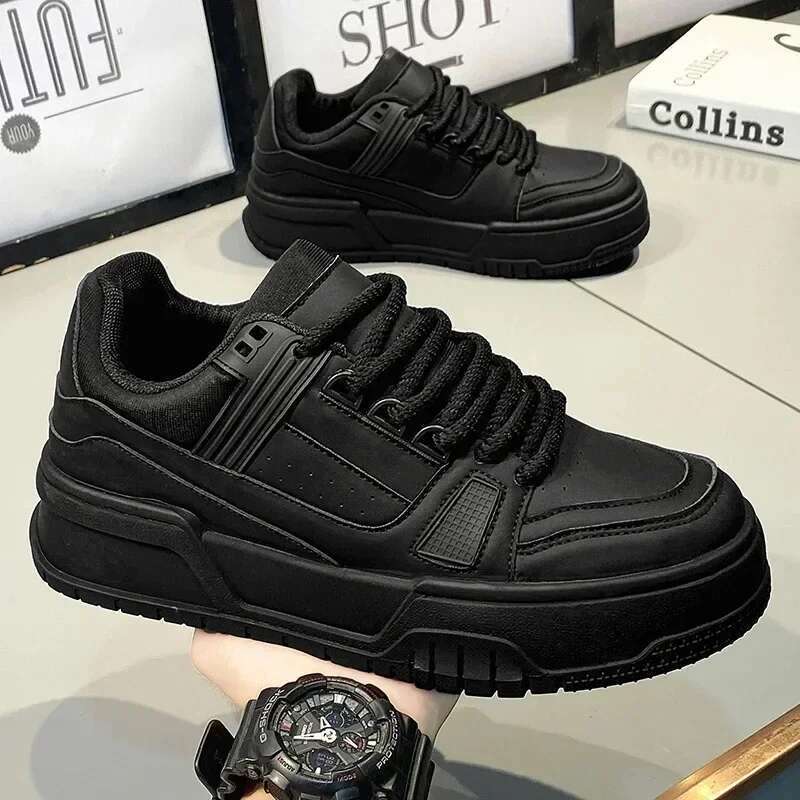 Original 2024 2024 2024 Brand Men's Sneakers Fashion Platform Casual Shoe Skateboard For Men Lace Up Sports White Black Tenis Shoes