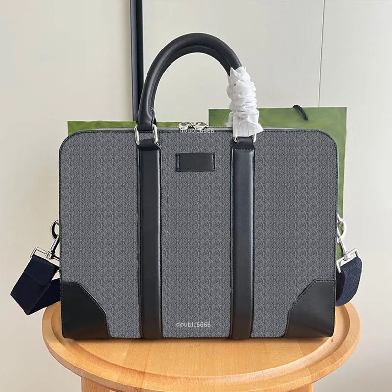 Luxury designer bag, men's large capacity leather bag, fashionable letter handbag, portable waterproof briefcase, outdoor crossbody bag, messenger bag, computer bag