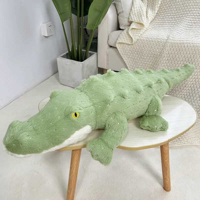 Soft Crocodile Plush Toy Fluffy Full Stuffed Animal Pillow Doll Jungle Green Giant Alligator Sofa Cushion Birthday plush Gift G251120