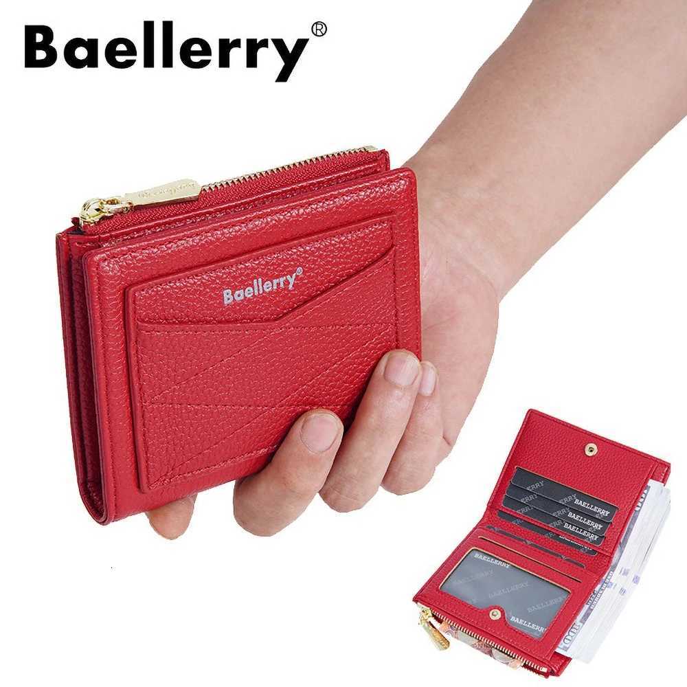 Short Wallet for Women Baellerry Cute Zipper Purse with Many Card Slots Lychee Texture Coin Pocket Small RFID Blocking Gift forW251120