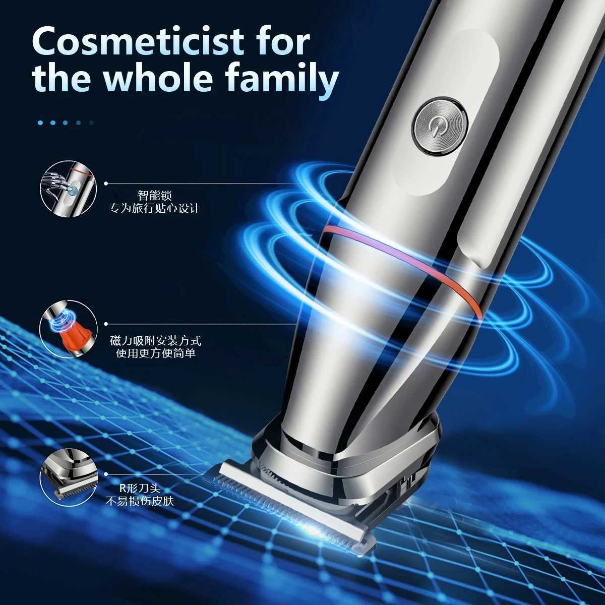 Unicorn5in1 Electric Beard Hair Trimmer For Men Grooming Kit Face Hair Clipper body trimmer Rechargeable nose ear shaver wetdryT251120