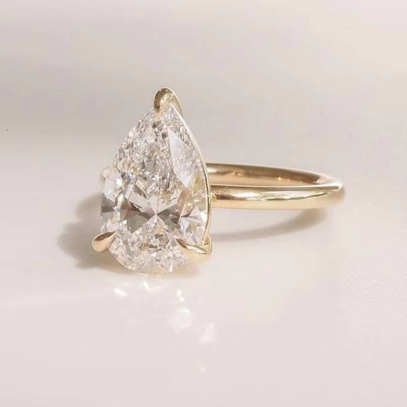 14k 18k Solid Gold Lab Grown Diamond Engagement Ring for Men Women Igi Gia Certified 2ct 3ct Vvs Lab Diamond Jewelry Custom