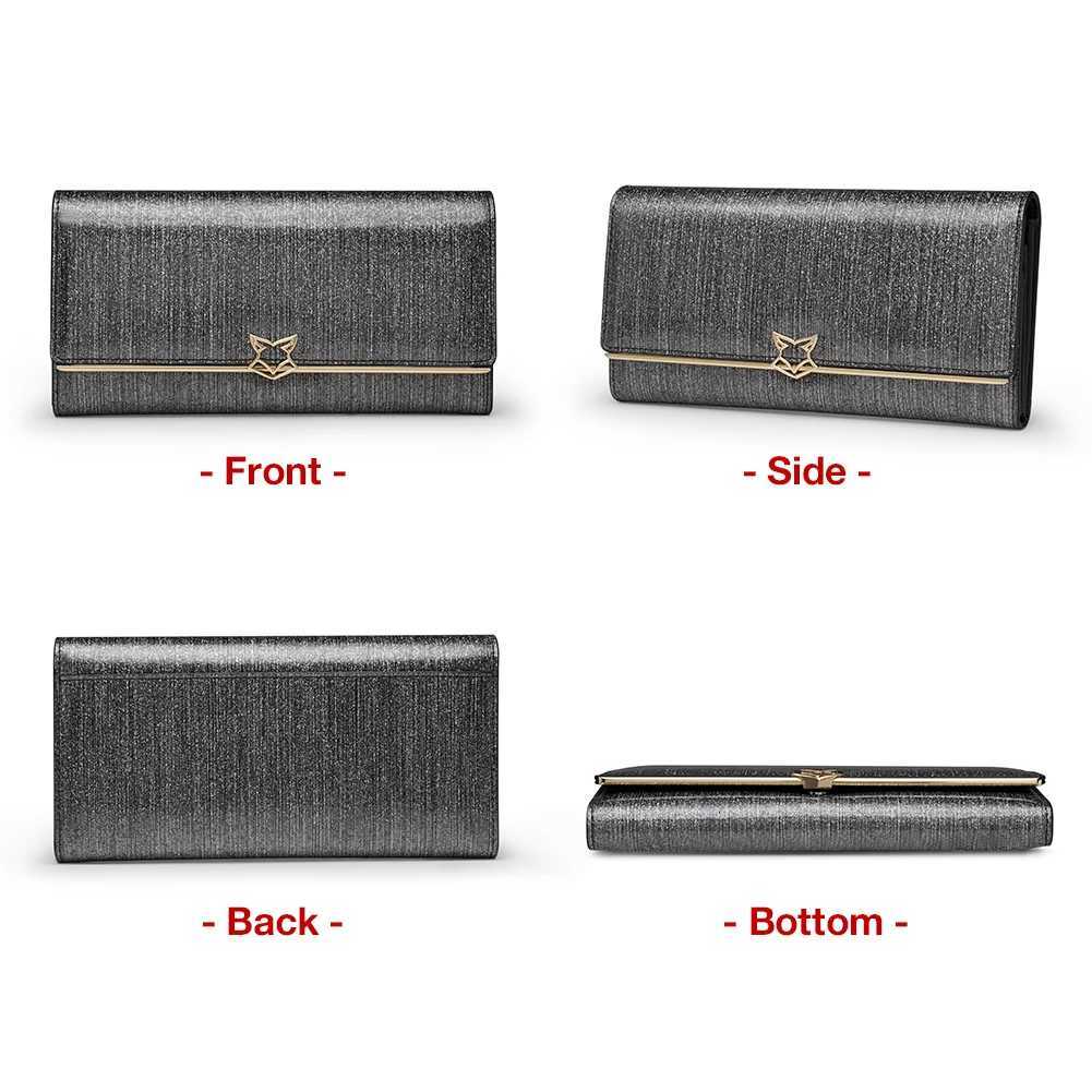 FOXER Brand Womens Split Leather Long Wallet Female Chic Clutch Cellphone Bags Lady Fashion Coin Card Holder Shiny Luxury PurseW251120