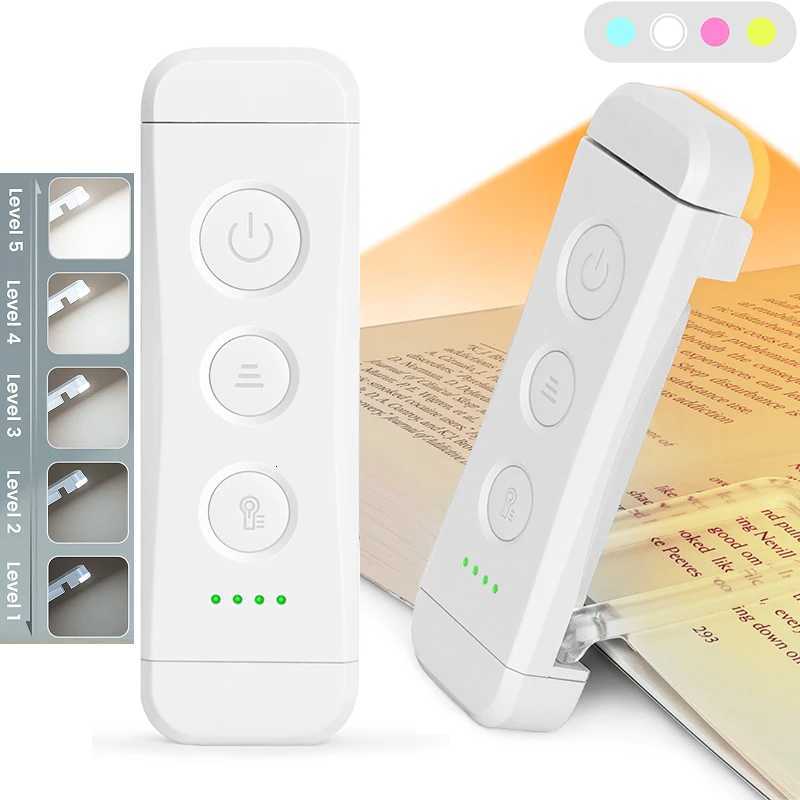 USB Rechargeable Book Light for Reading in Bed Portable Clip-on LED Reading Light Clip Desk Light Bookmark Read Light Night Lamp M251120