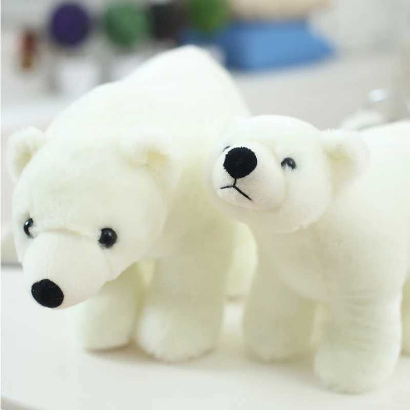 20/25/35/45cm Super Lovely Polar Bear Family Stuffed Plush Placating Toy Pure White Bear Soft Fabric Doll Gift for Children G251120