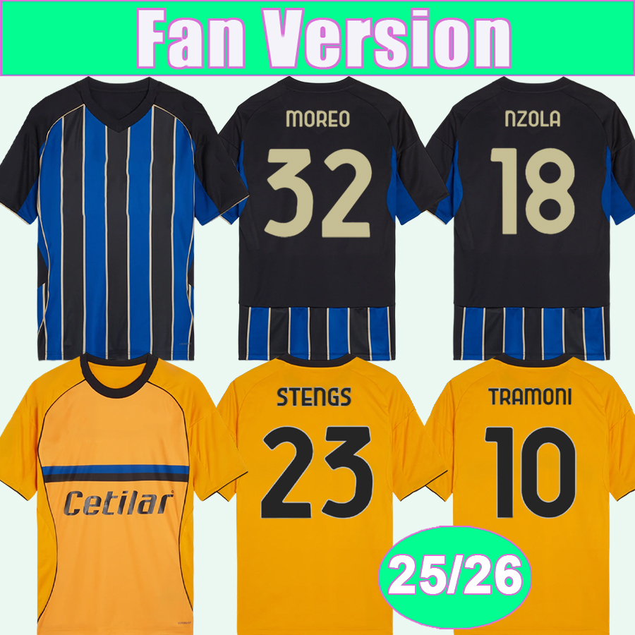 25 26 pisA Mens Soccer Jerseys MEISTER TRAMONI BUFFON NZOLA STENGS MOREO LORRAN MARIN HOJHOLT AEBISCHER PICCININI Home Away Football Shirts