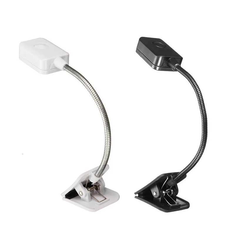 1pcs DC 6V Electronic For Notebook Reading Light LED Book Light Table Lamp Desk Lamp Mini Flexible Clip On Book White Black M251120