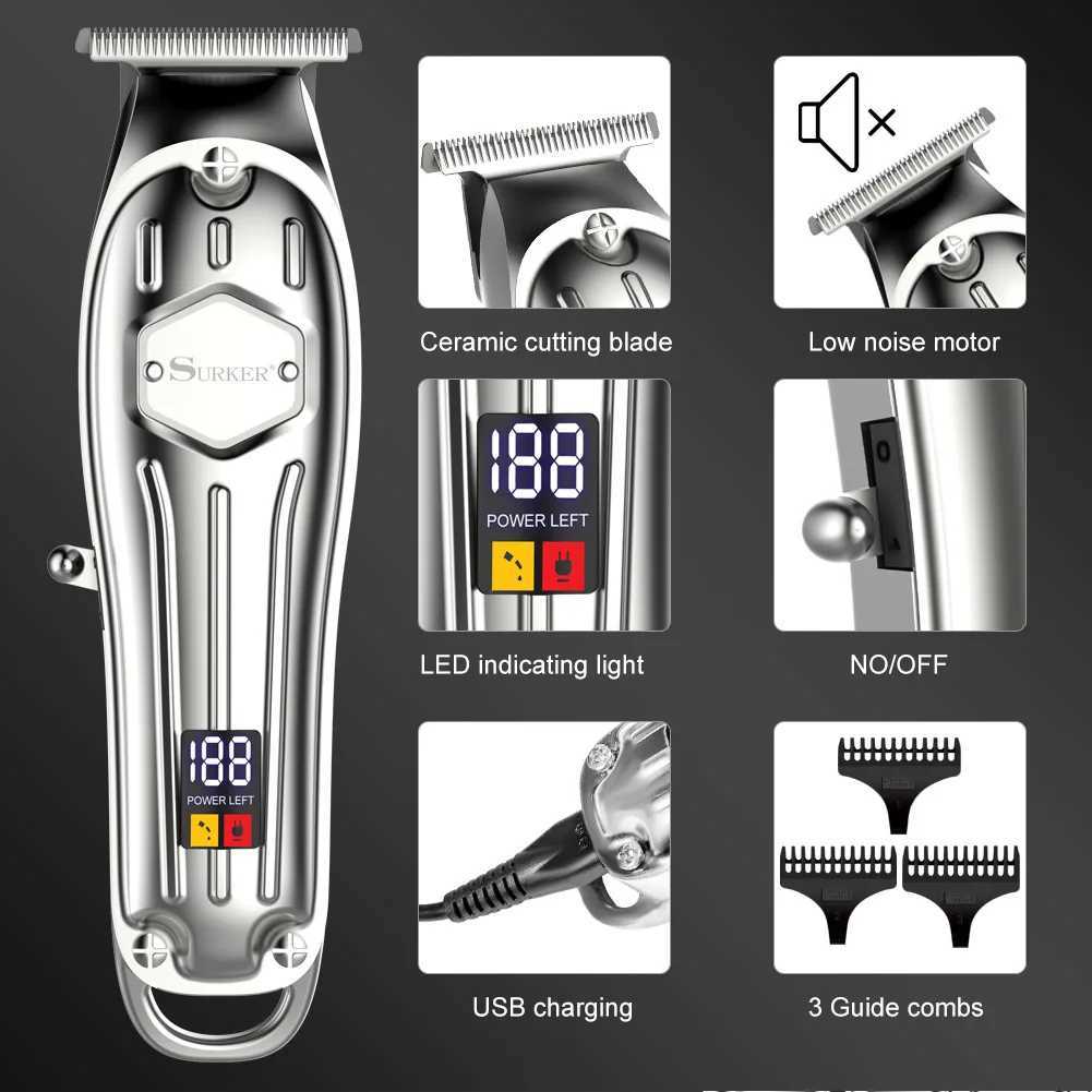 Surker Hair Trimmer For Men Trimmer Professional Clipper Electric Razor Rechargeable Cutting Machine USB chargeable to Barber I9T251120