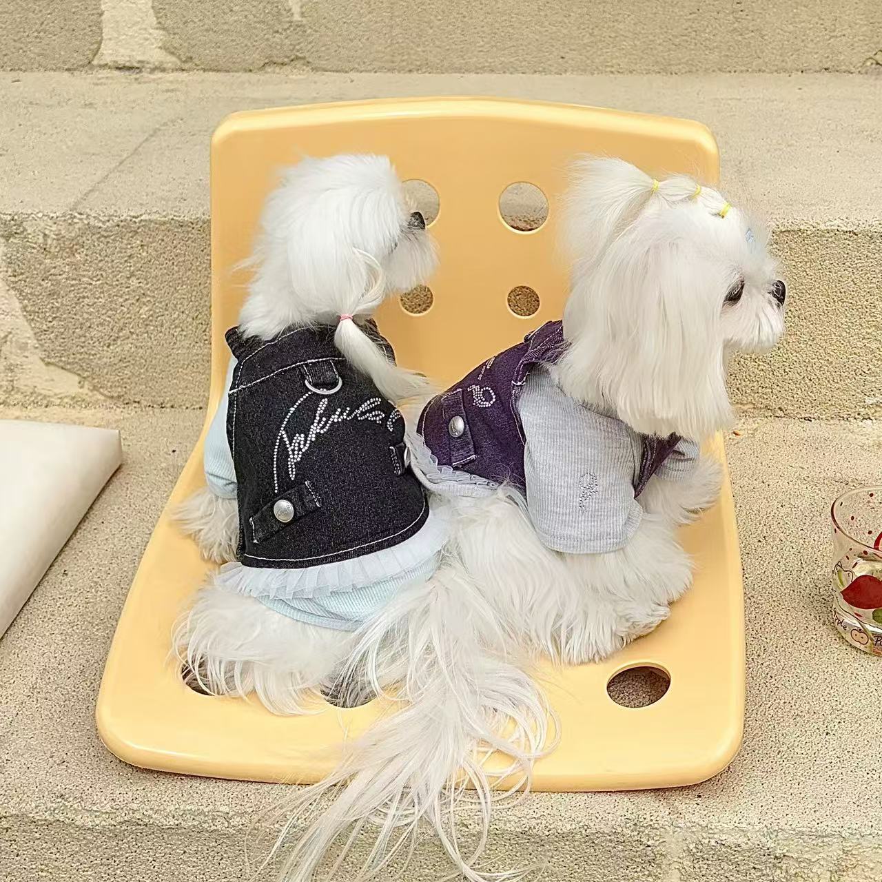 T0014Miffy Rabbit Dog Clothes Spring and Autumn Teddy Bichon Small Dog Waffle Maltese Cat Pet Clothes Summer