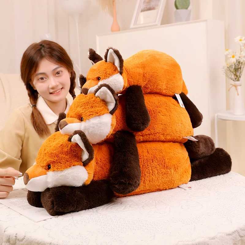 45-70cm Super Soft Lazy Fluffy Plush Stuffed s Plushie Raccoon Fox Crocodile Sloth Hug Throw low Birthday Gift Boy Girl C251202