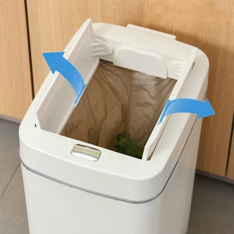 1 Pack Large Capacity Trash Can Press Foot Pedal To Open Lid Paper Basket Storage Bin Office Bedroom Living Room Bathroom C2511200