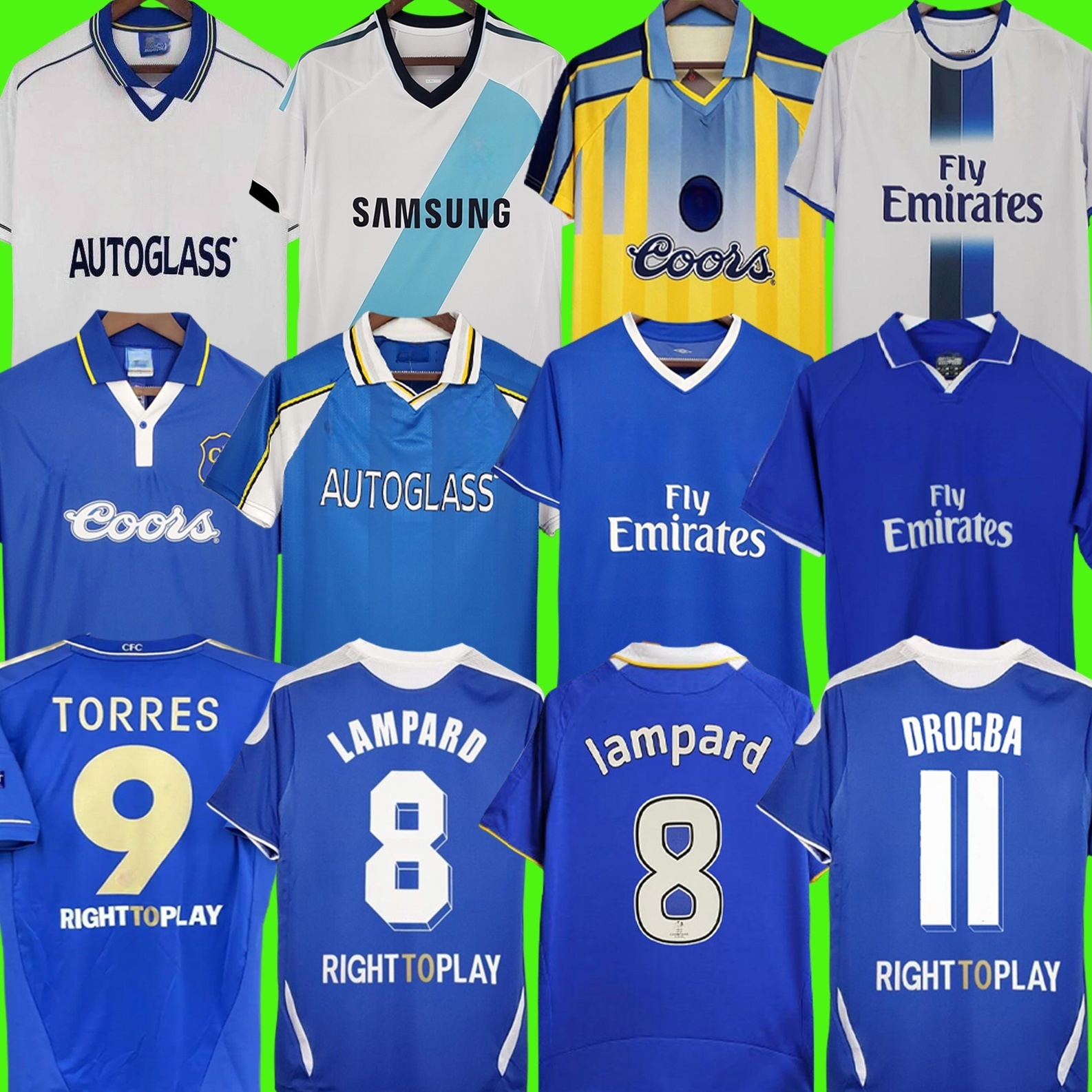 CFC Retro Soccer Jersey Lampard Torres Drogba 11 12 13 Final 94 95 96 97 98 99 Football Shirts Camiseta WISE 03 05 06 07 08 COLE ZOLA Vialli 07 08 01 03 HUGHES GULLIT