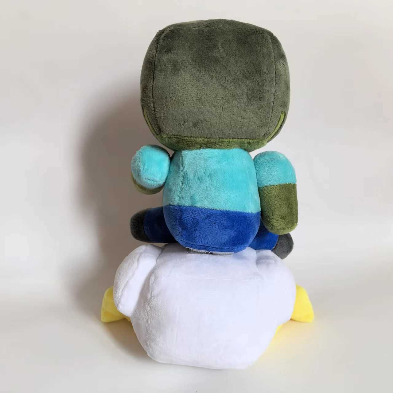 New 35cm Chicken Jockey Plush Toys Cartoon Cute Soft Stuffed Pillow Dolls For Kid Birthday Christmas Gift G251120