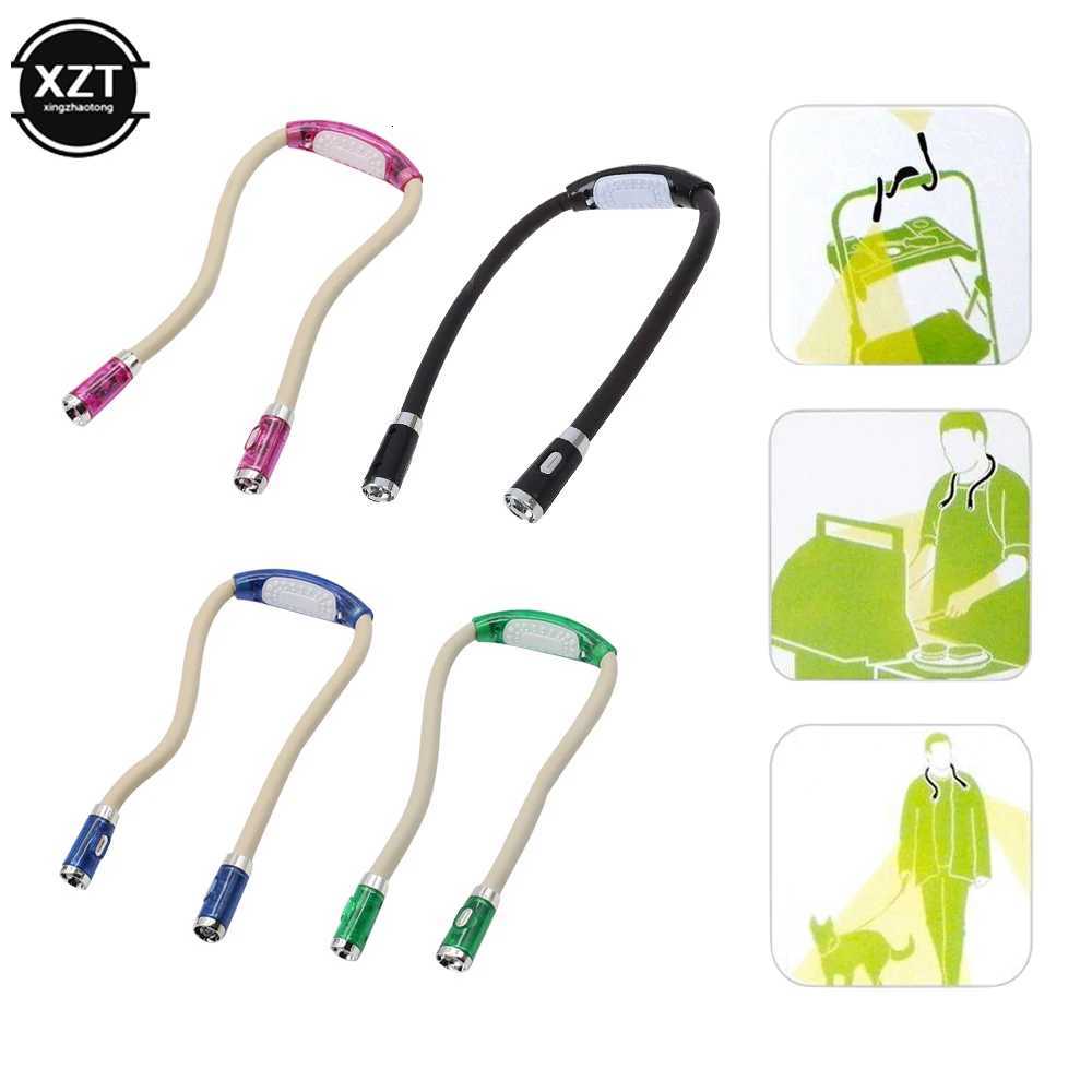 Flexible Neck Hug Book Light LED Neck Night Handsfree Led Neck Light Hug Reading Lamp Novelty Led Night Camping Light Flashlight M251120