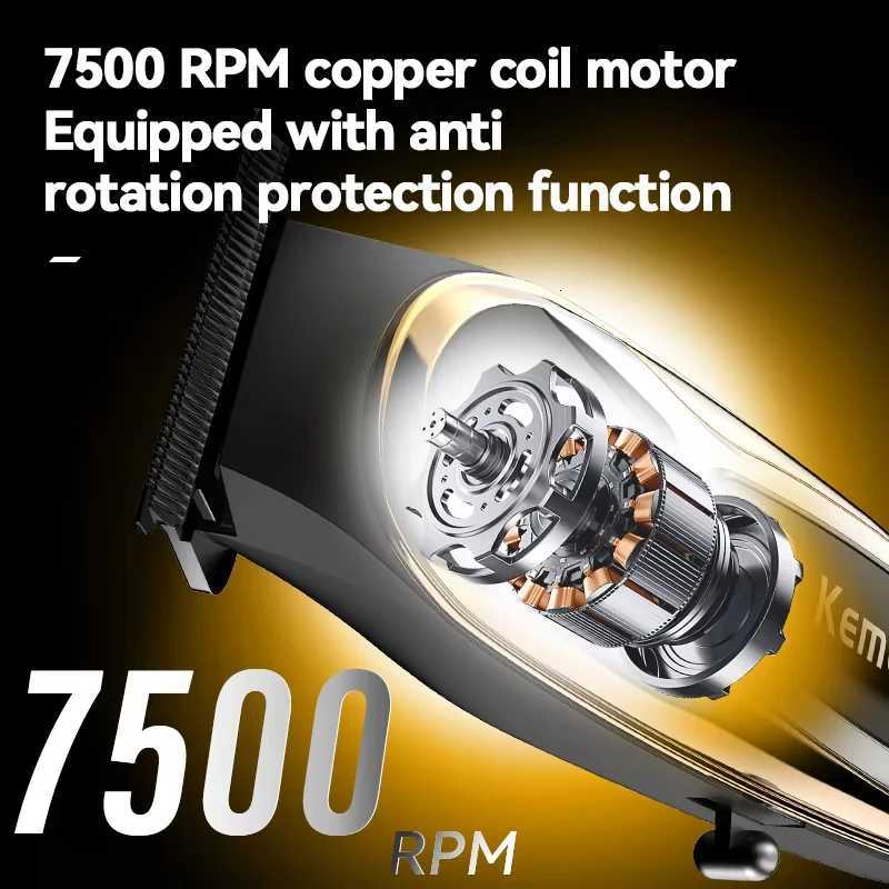 Kemei Professional Hair Clipper USB Charging Hair Trimmer Rechargeable Cordless Mens Electric Cutting Machine PG1990A 1598 KitT251120