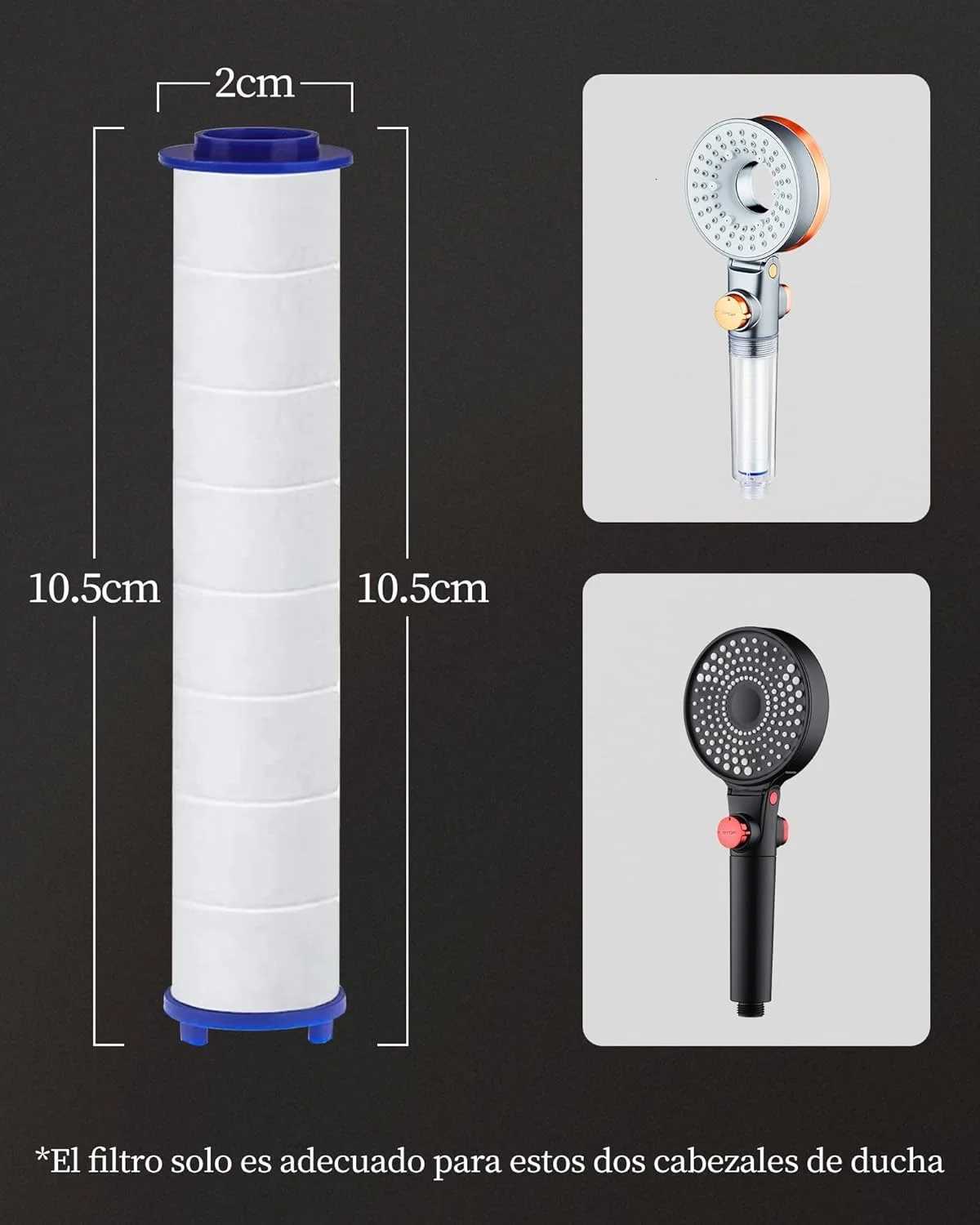Shower Enclosure with Filter High Pressure Shower Head with 3 Modes Water Saving Bathroom Showers Rain Shower HeadM251120